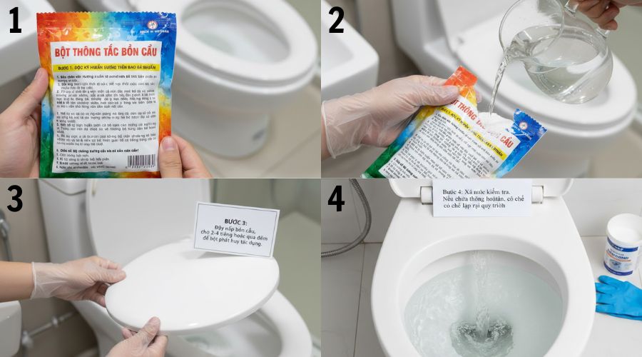 Cách xử lý bồn cầu nghẹt tại nhà: 5 bước đơn giản, hiệu quả