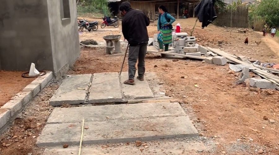 Cách bố trí lỗ thăm trên nắp tấm đan bể phốt