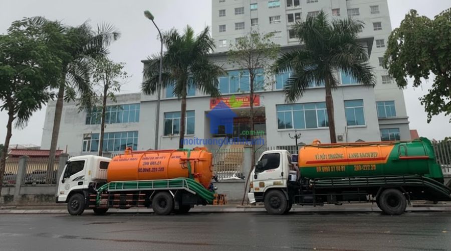 Thi công hút hầm cầu Bình Thạnh tại khu nhà phố