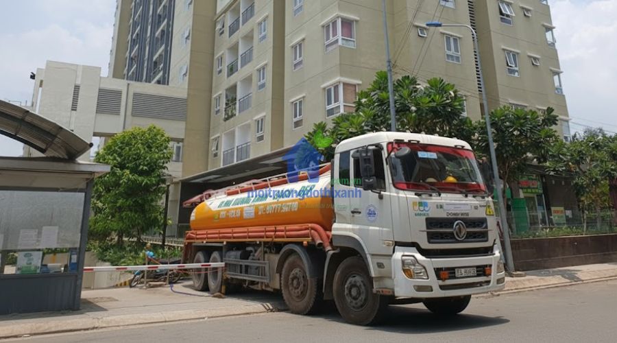 Xe bồn hút hầm cầu Đồng Nai phục vụ khu chung cư