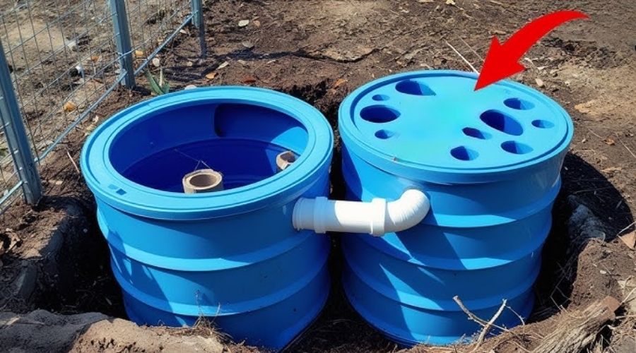 Cách làm bể phốt bằng thùng nhựa tại nhà chi tiết từ A–Z