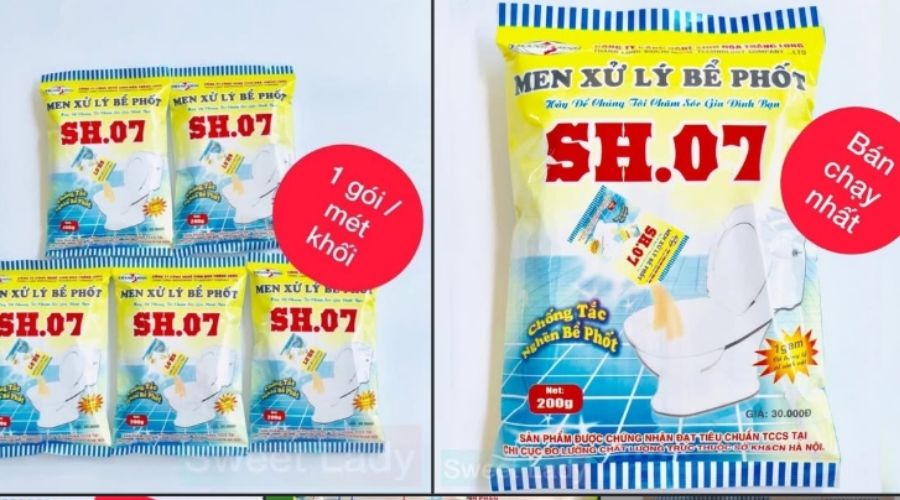men xử lý bể phốt SH 07