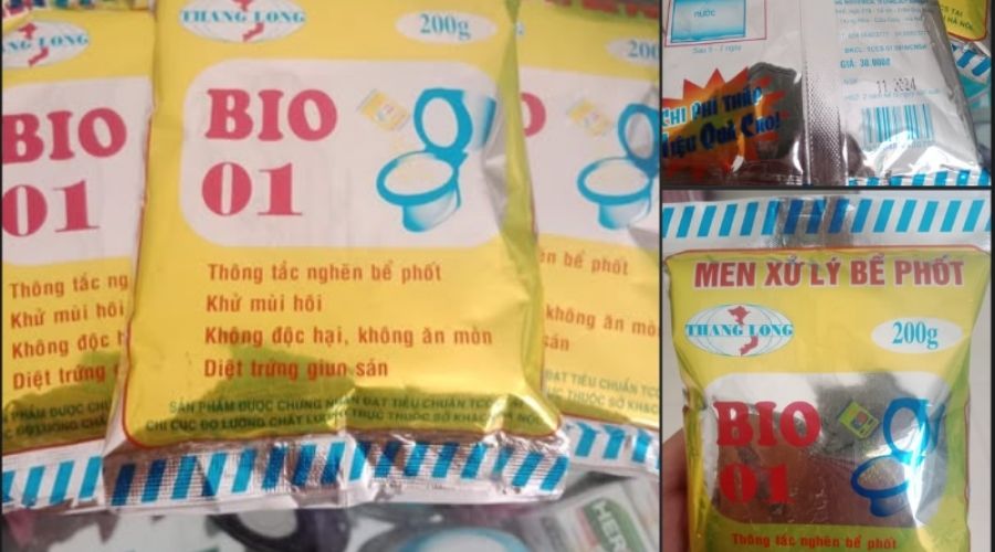 Hình ảnh sử dụng bột thông tắc bồn rửa bát thực tế