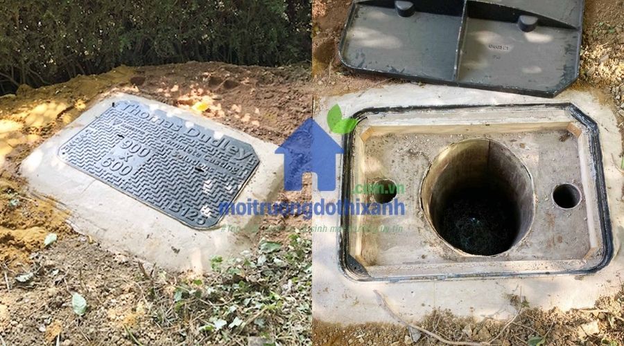 Hình ảnh nắp chờ hút bể phốt chuẩn kỹ thuật