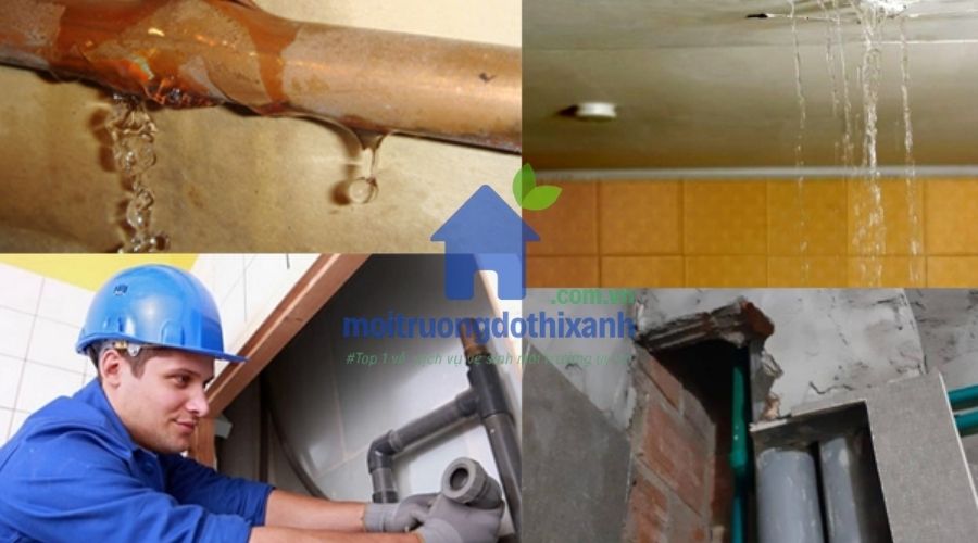 Hình ảnh ống thông hơi bị rò rỉ