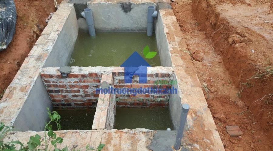 bể phốt được cấu tạo 3 ngăn