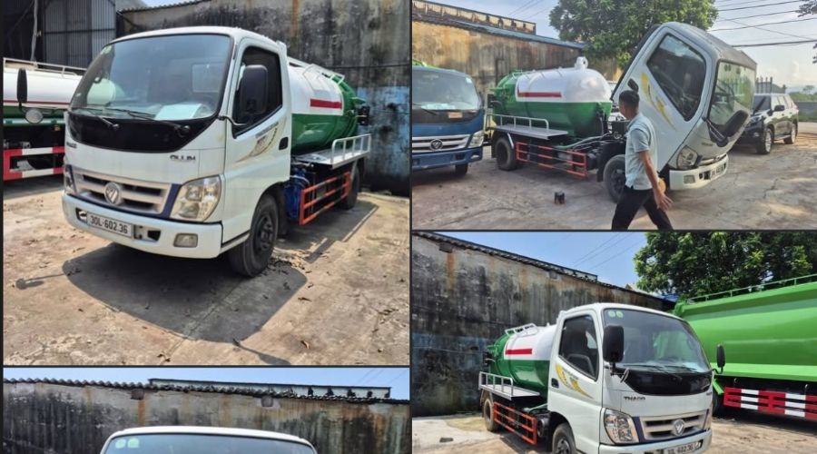 Xe hút bể phốt 2 khối mini cho ngõ nhỏ có hiệu quả không?