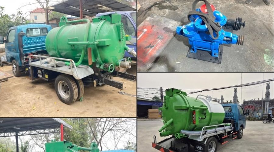 xe hút bể phốt 3 khối