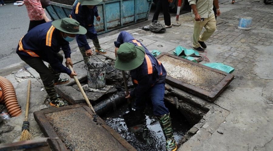 Xe hút bể phốt đảm bảo an toàn môi trường.
