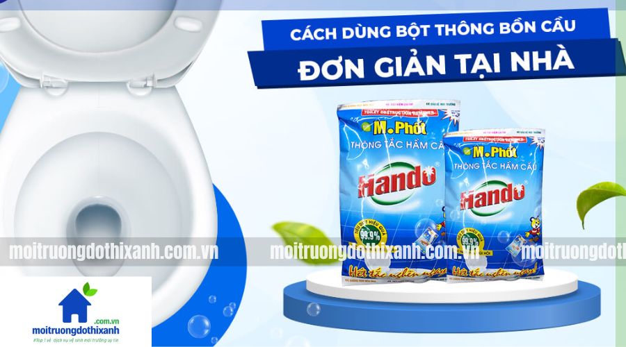 Bột thông bồn cầu Hàn Quốc cho tắc nghẽn nặng