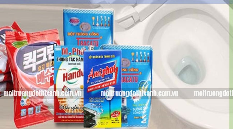 Gói bột thông cống Amiphot chính hãng mẫu mới