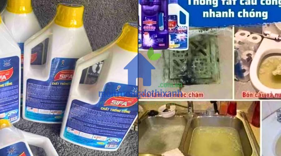 cách sử dụng nước thông cống sifa