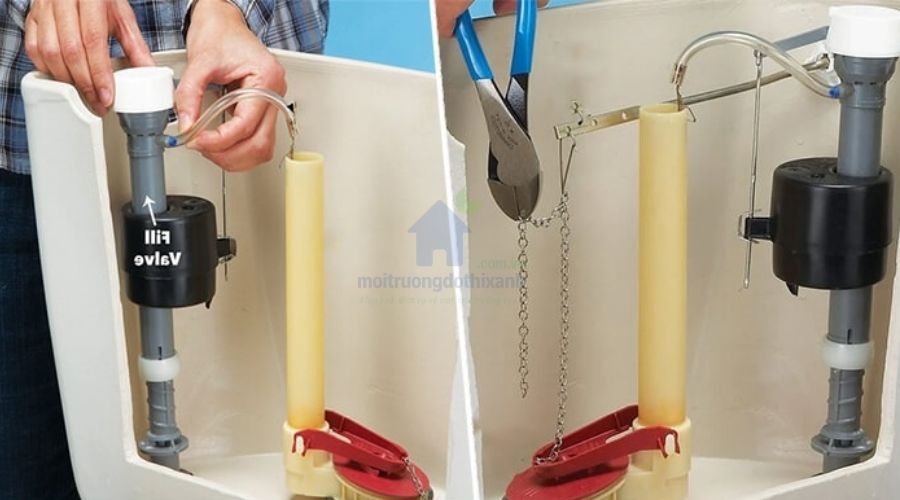 Nguyên nhân nước không bơm vào két bồn cầu