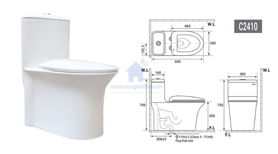 Các bộ phận chính của thiết bị bồn cầu