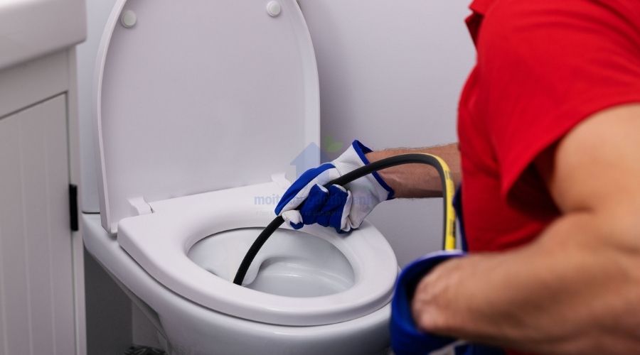 Dụng cụ thông bồn cầu bằng máy rửa xe áp lực cao