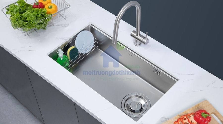 Hình ảnh minh họa kích thước chậu rửa chén 1 hố phổ biến