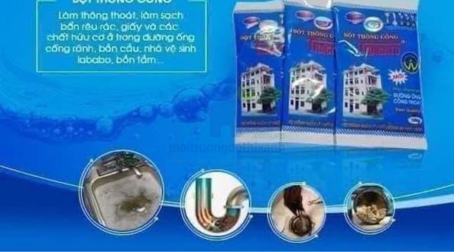 Bột xử lý bồn cầu nghẹt nhanh chóng