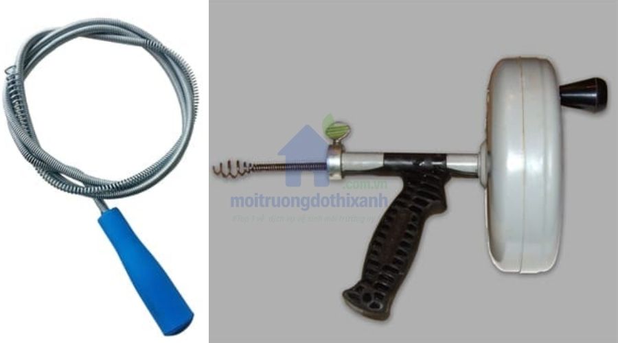Bộ dụng cụ xoay dây thông tắc bồn rửa bát inox