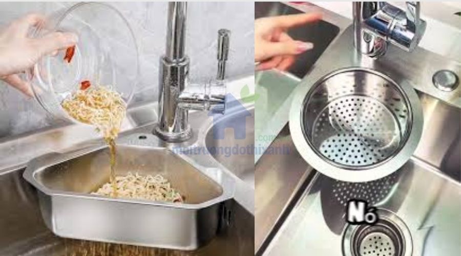 Nắp chặn rác bồn rửa chén dễ tháo lắp và vệ sinh