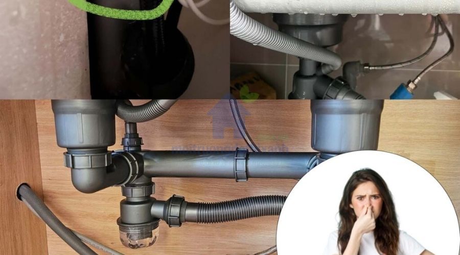 Bồn rửa bát tắc nghẽn do cặn vôi và rỉ sét